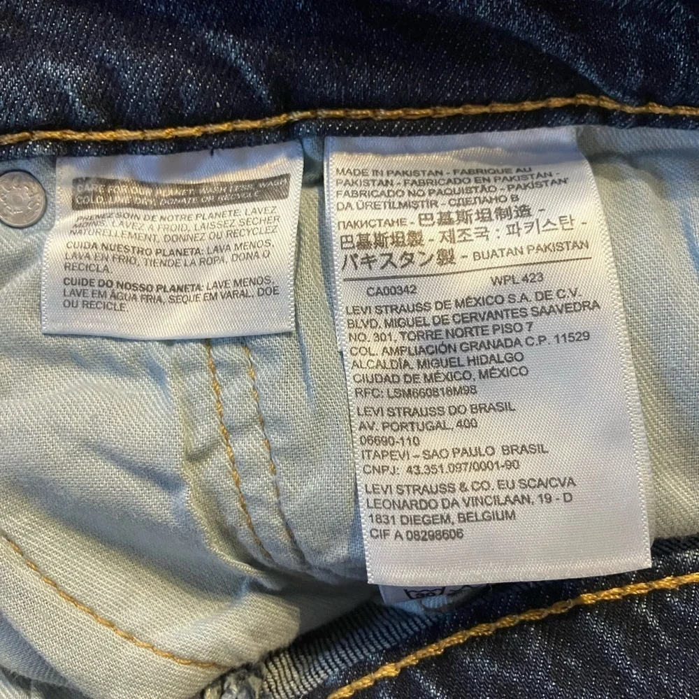 Levi’s 412 Slim Shorts Blue Denim Flex Eco Performance Size 44 - Picture 5 of 7
